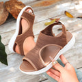 2026 Women Flat Sandals Fashion Mesh Breathable Shoes Women Leisure Wedge Sandals Summer Round Head Comfortable Platform Shoes Zpaxo Brown 43