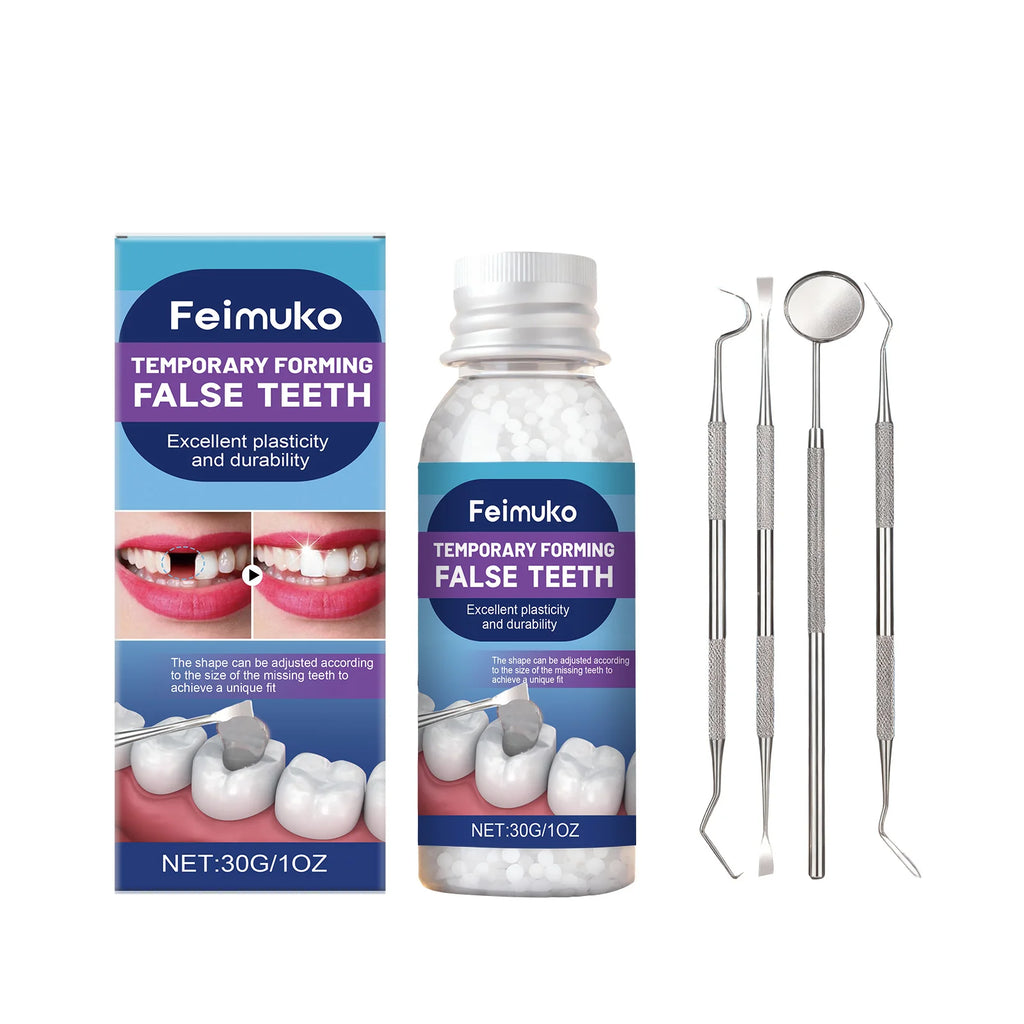 Moldable denture gel for custom false teeth,convenient to use,effectively boosts your smile and restores confident dental beauty Zpaxo 1set