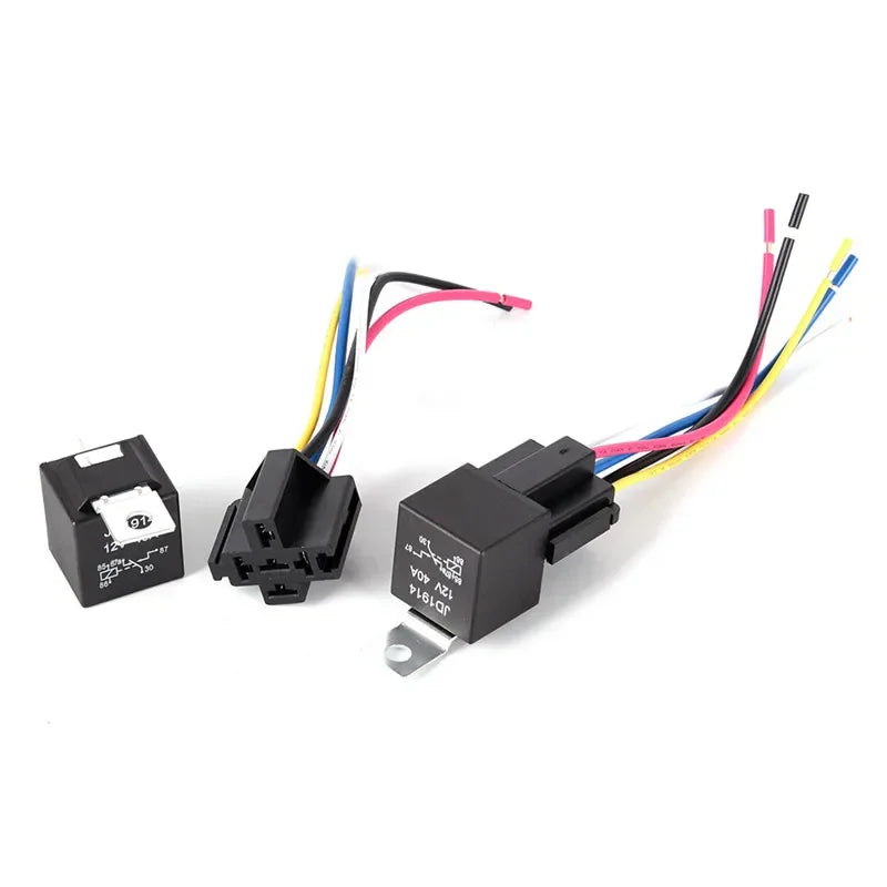 Waterproof Automotive Relay 12V 5Pin 40A Car Harness Socket Vehicle Zpaxo