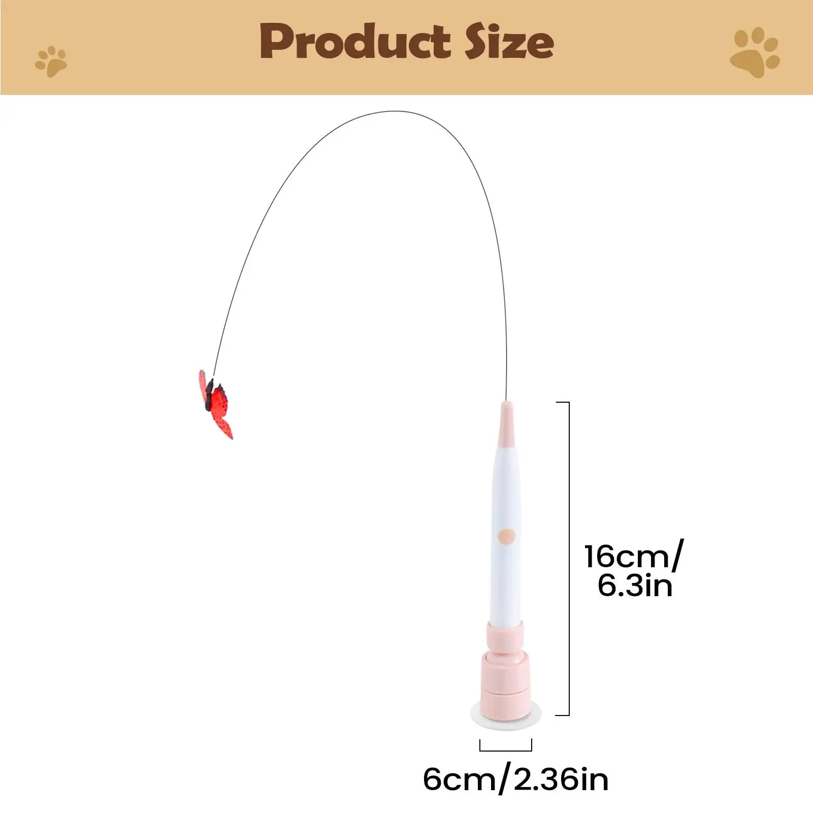 Interactive Toys for Cats Detachable 2-Mode Pet Exercise Teaser Stick Electric Cats Teaser Wand Toys for Small Medium Large Zpaxo