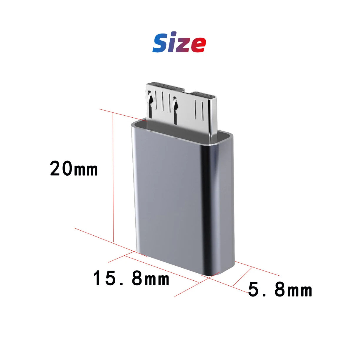USB Type C to Micro B 3.0 Adapter External Hard Drive Disk HDD Cable For Sony Seagate Newsmy Toshiba Cable Converter Accessories Zpaxo