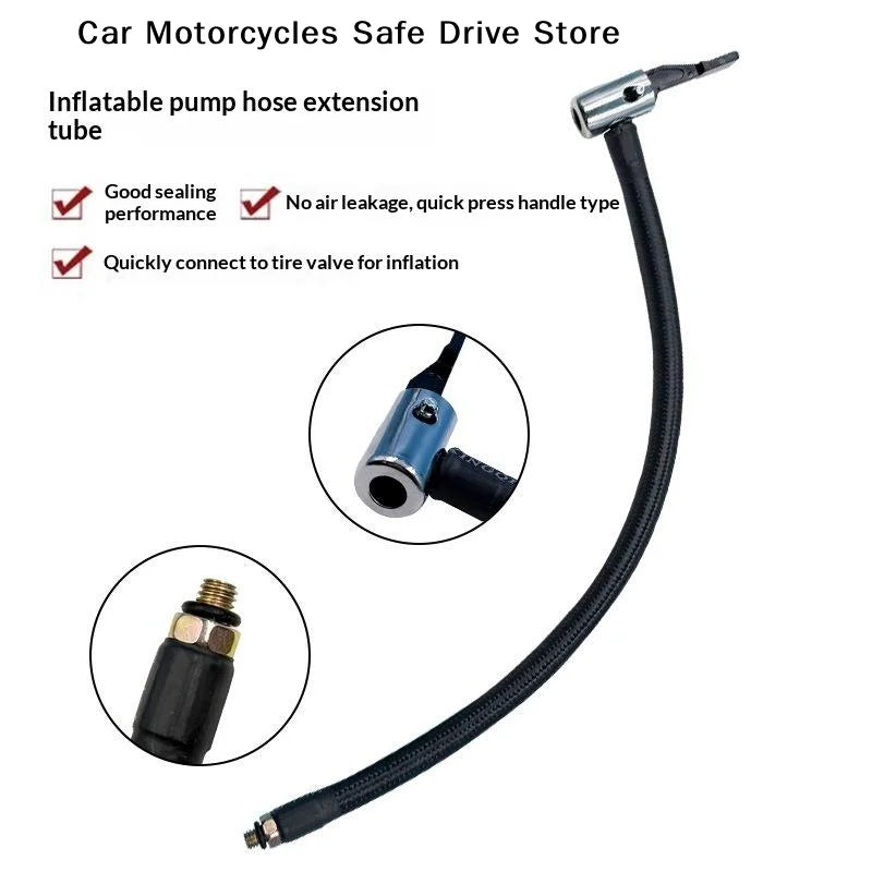 CMCar Tire Inflator Hose Inflatable Air Pump Extension Tube Adapter