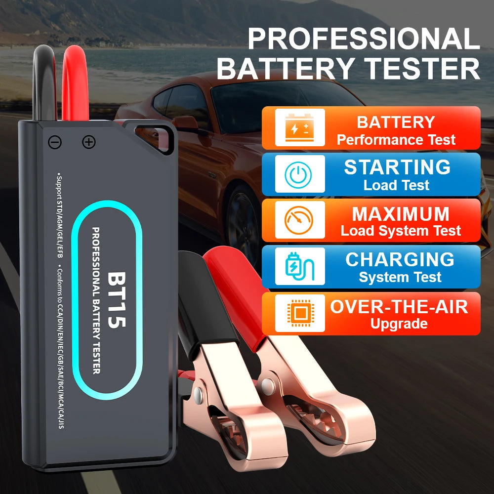 Intelligent 12V 24V Smart Battery Tester Automotive Quick Load Plug