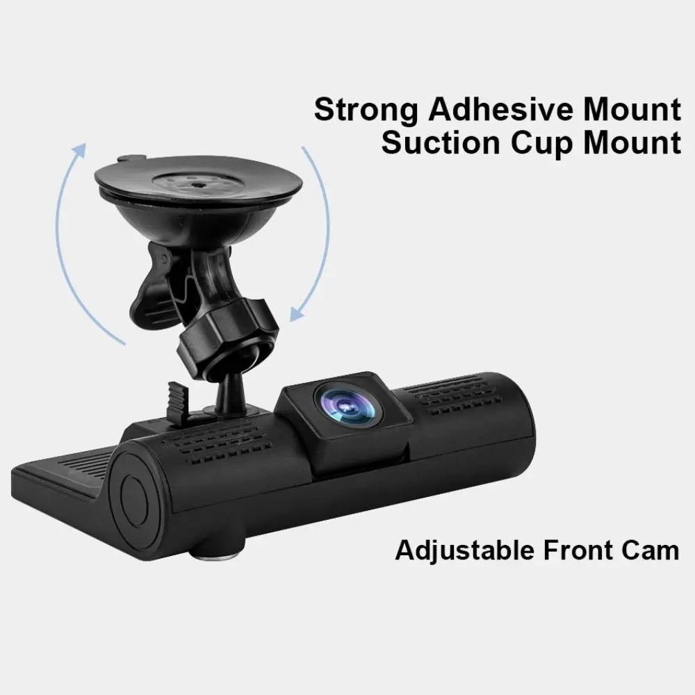 Three Lenses Car Driving Tachograph Front Rear Inside Night Vision HD Zpaxo