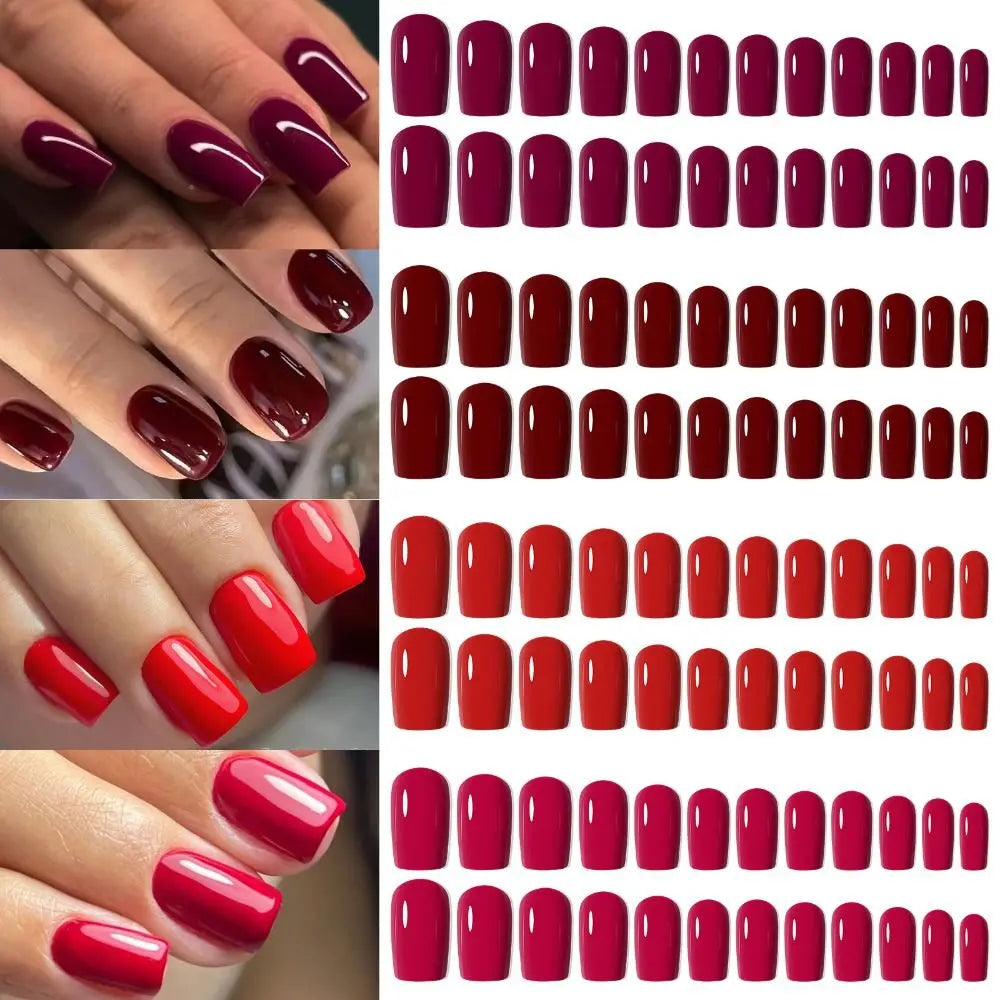 Manicure Long Square Ballerina False Nails French Pure Fake Nials Zpaxo M08
