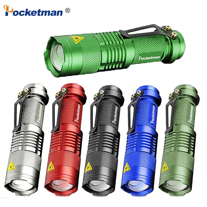 POCKETMAN 2000LM Zoomable LED Pocket Flashlight | 3 Modes