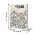 Doodle Art Coloring Book 30 Pages Digital Line Tracing Aesthetic Cute