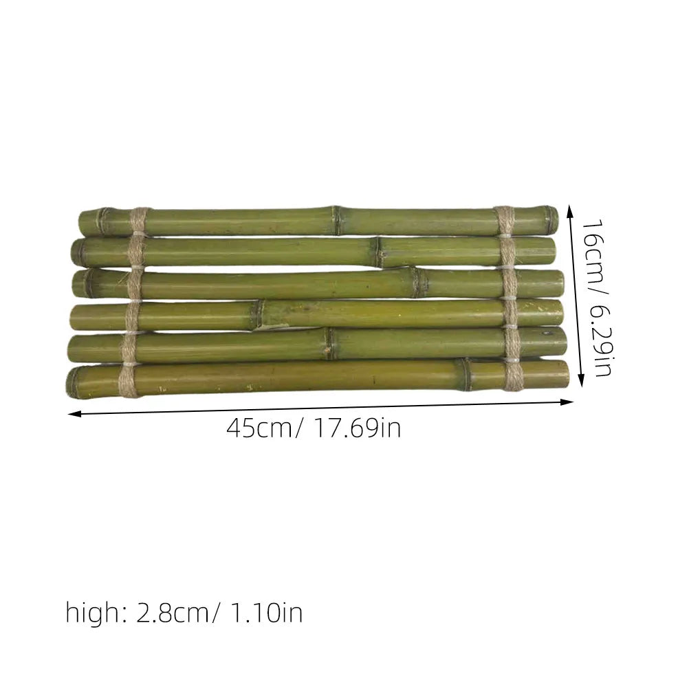Fish Tank Bamboo Raft Aquarium Decor Bamboo Board Flowing Water Fountain Ornament DIY Landscaping Accessory Oxygenation Support Zpaxo
