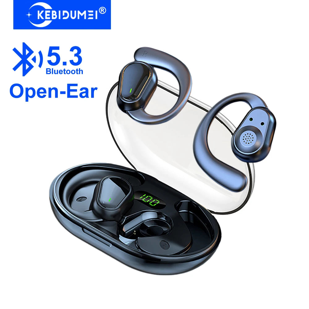 KEBIDUMEI Open-ear Bluetooth 5 3 Earphones Ear Hook Headphones Hifi