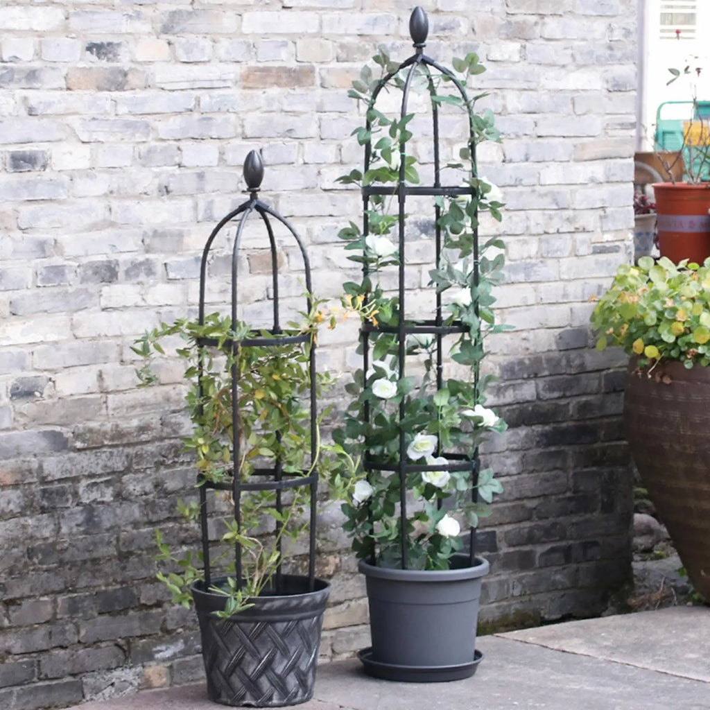 Obelisk Trellis Rustproof Climbing Plant Support Tower Rack
