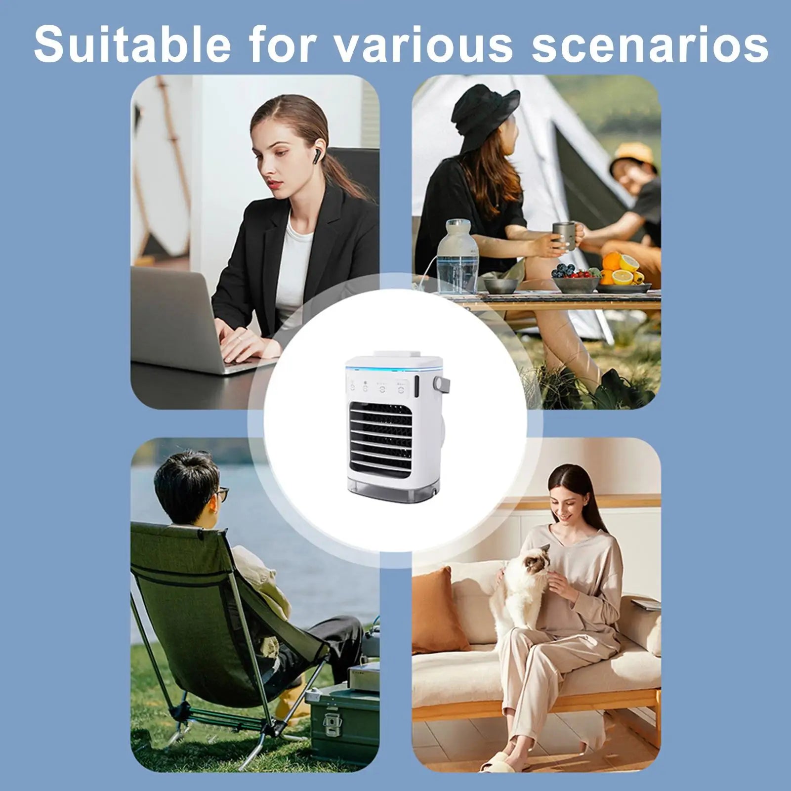 Cooler Fan Room Cool Air Personal AC Gadgets Quiet Timer Small