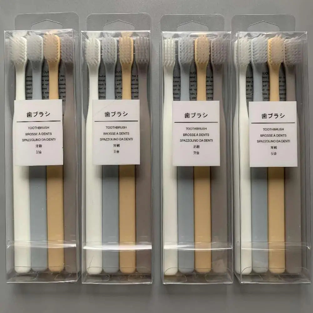 Soft Bristle Small Head Toothbrush Natural Material Ultra Dense Soft Bristles Toothbrush Family Travel Disposable Toothbrush Zpaxo