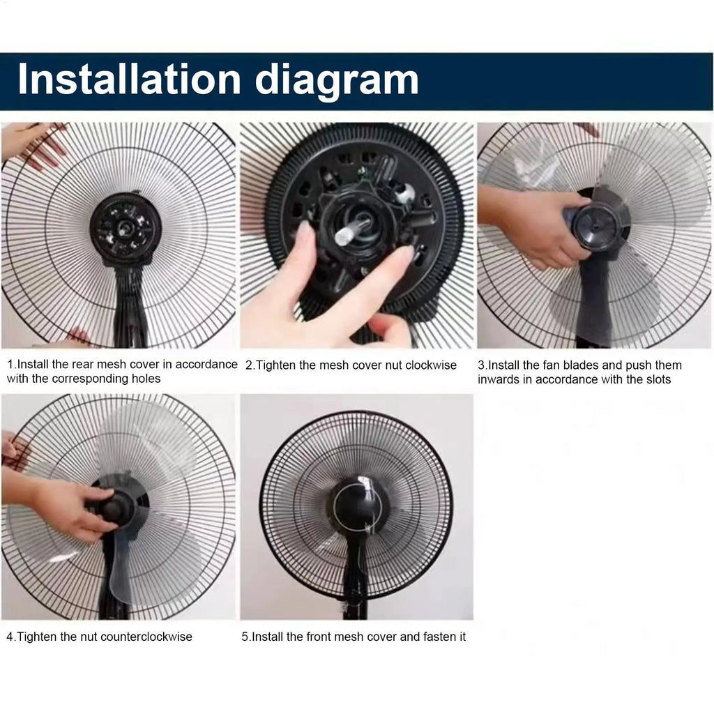 12 14 Fan Blade Replacement 5 Leaf Universal Table Stand Wall Part