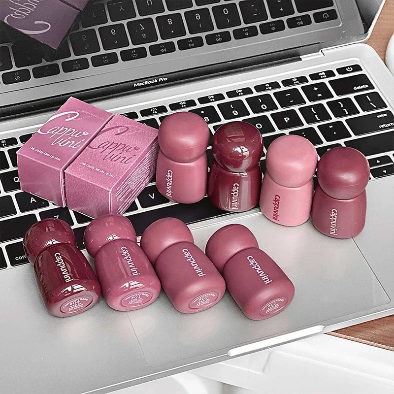 Water Light Mirror Lip Gloss Lasting Moisturizing Red Brown Lip Tint Waterproof Sweat-Proof Matte Silky Liquid Lipstick Makeup Zpaxo