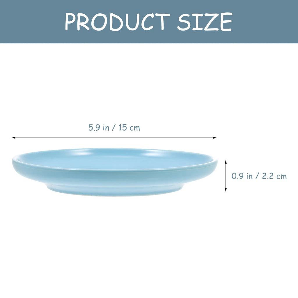 Ceramic Cat Bowl Protective Shallow Dish Anti-skid Household Pet