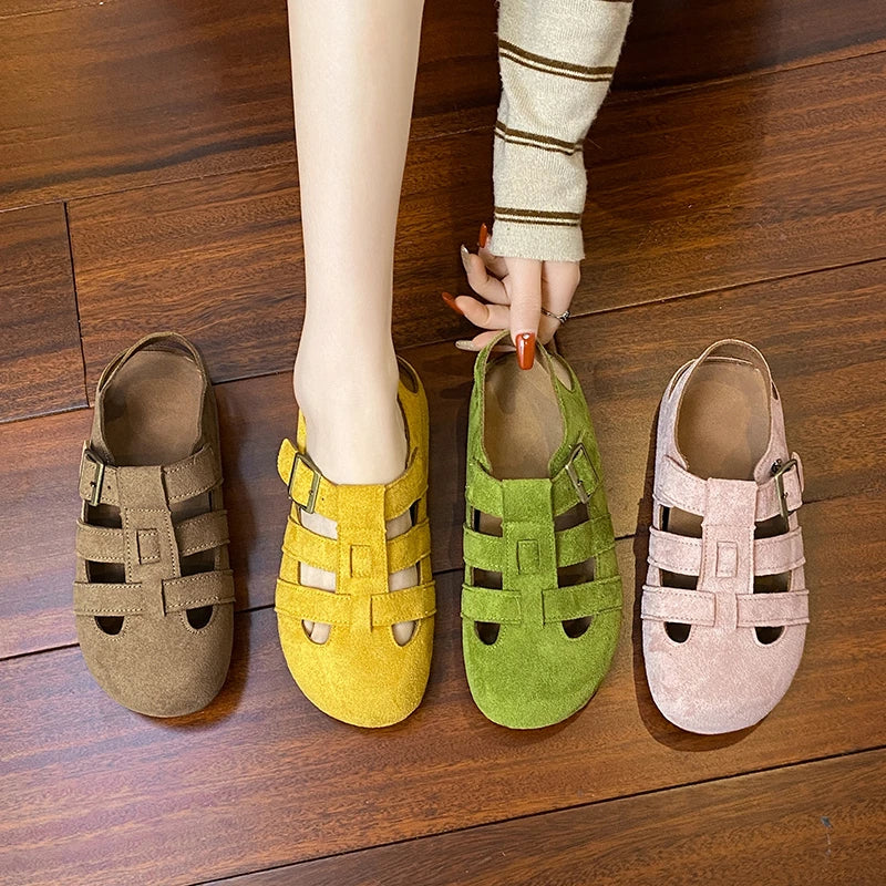Casual Women's Round Toe Closed Hollow Out Breathable Anti Slip Zpaxo