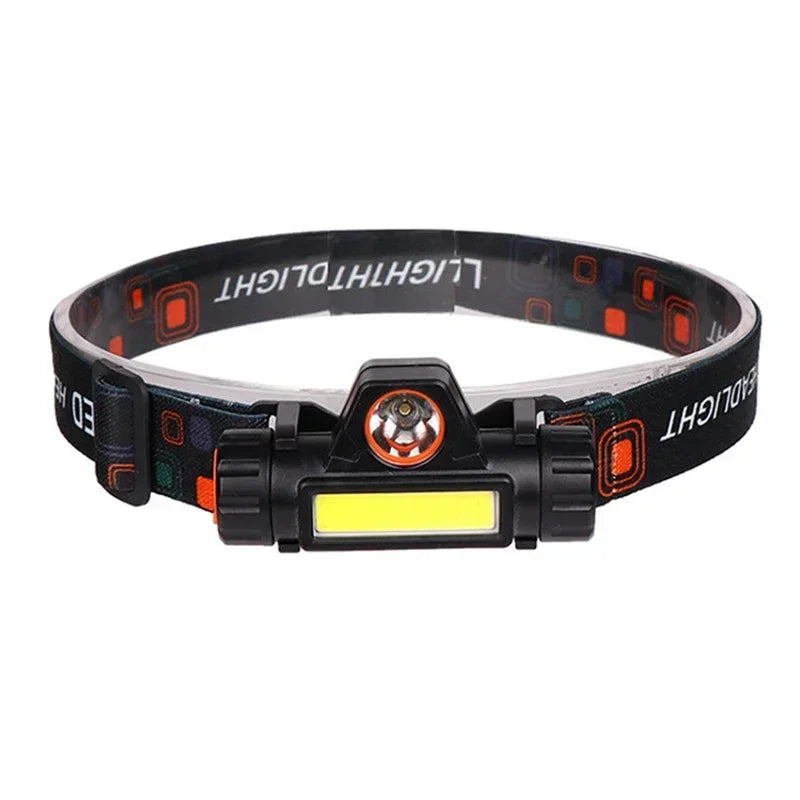 Rechargeable XPE COB LED Headlamp – 2 Modes & Tail Magnet