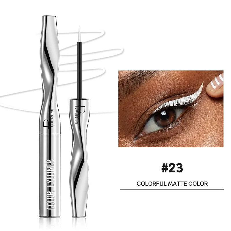 Colourful Eyeliner Liquid Waterproof Matte Pearllight Pen Long Zpaxo 23