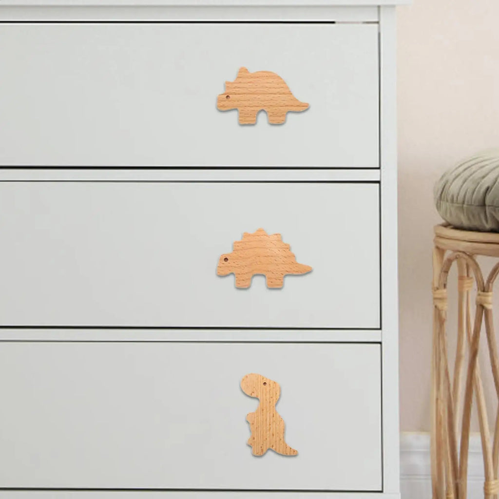 Animal Cabinet Knobs 6 Kids Drawer Pulls Decorative Dresser Dinosaur