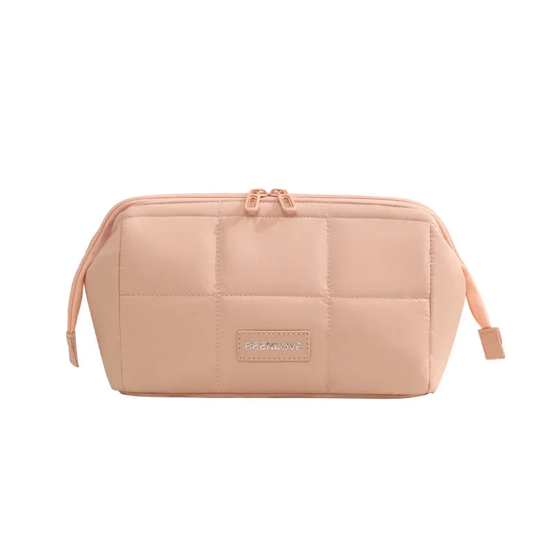New Simple and Fashionable Makeup Storage Bag, Travel Lipstick and Skincare Products, Large-capacity Wash and Carry Bag Zpaxo Pink