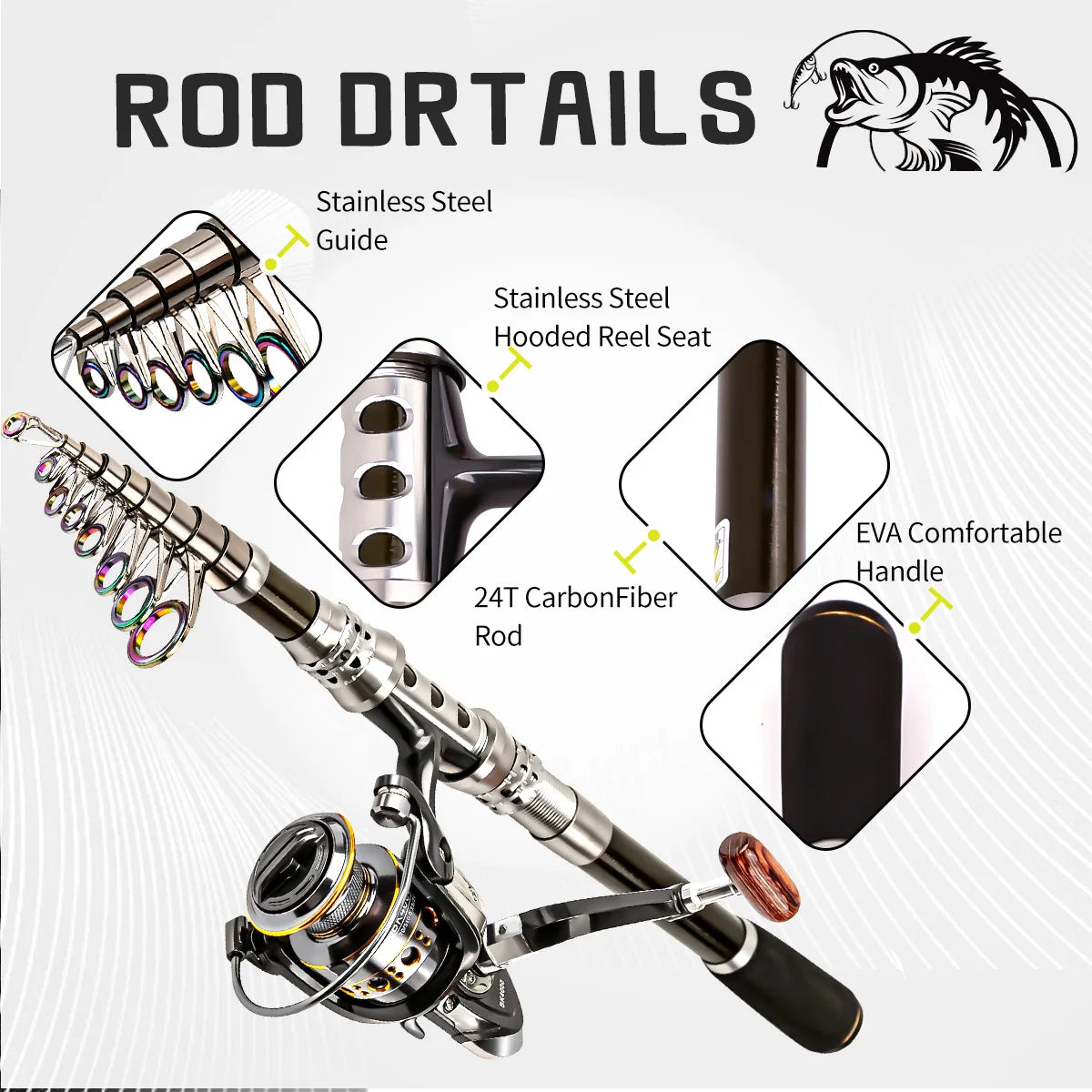 Carbon Fiber Telescopic Lure Rod & Reel Set – Sea & Freshwater