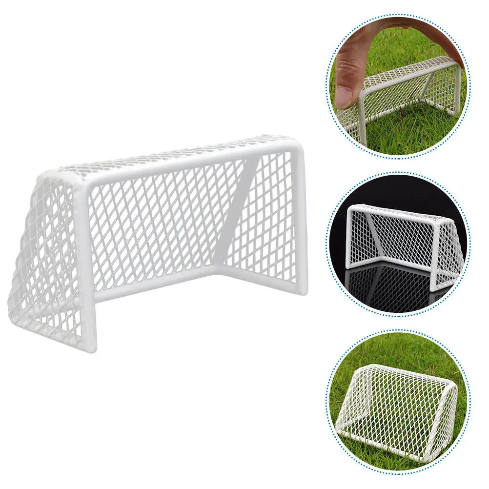 Mini Soccer Goal Aquarium Decor Stainless Steel Fish Tank Decoration