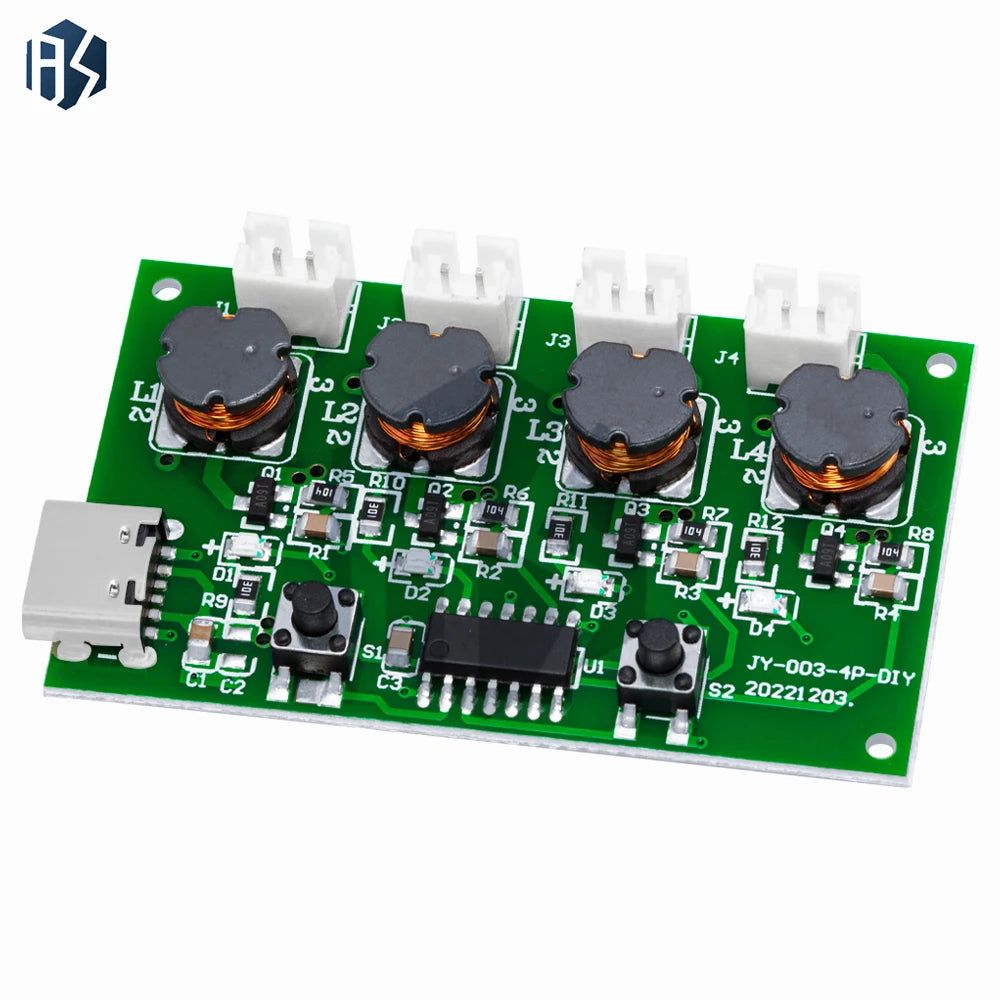 Four-Spray Humidifier Module: 4-Way Ultrasonic Atomizer Driver – DIY Humidifier Control Board Zpaxo