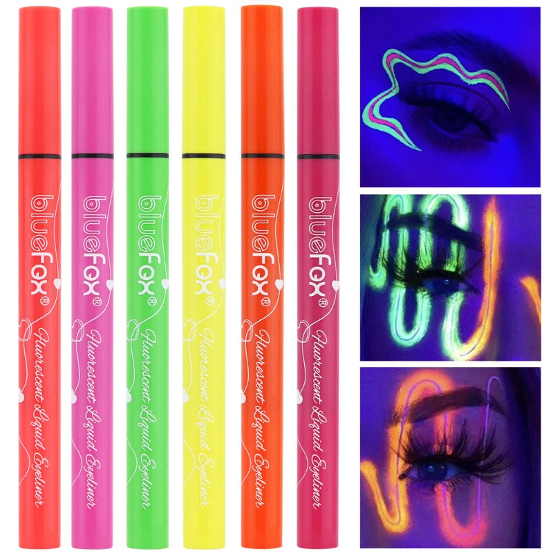 Glow Dark Face Paint Shimmer Eyeliner UV Neon Body Sticks Marker Zpaxo