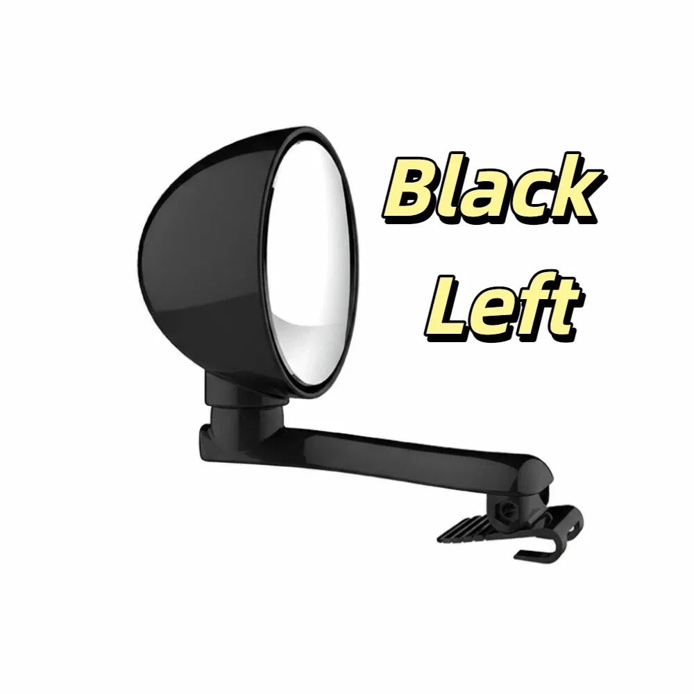 Round Convex Blind Spot Car Mirror 360 Degree Adjustable Universal Zpaxo Black Left