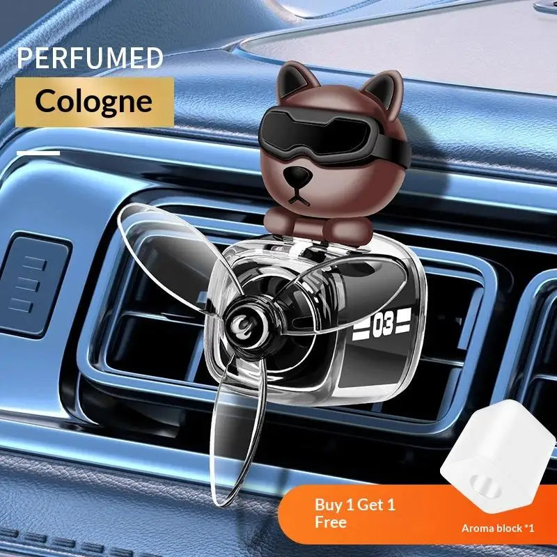 Cartoon Dog Car Vent Clip Air Freshener – Rotatable Diffuser