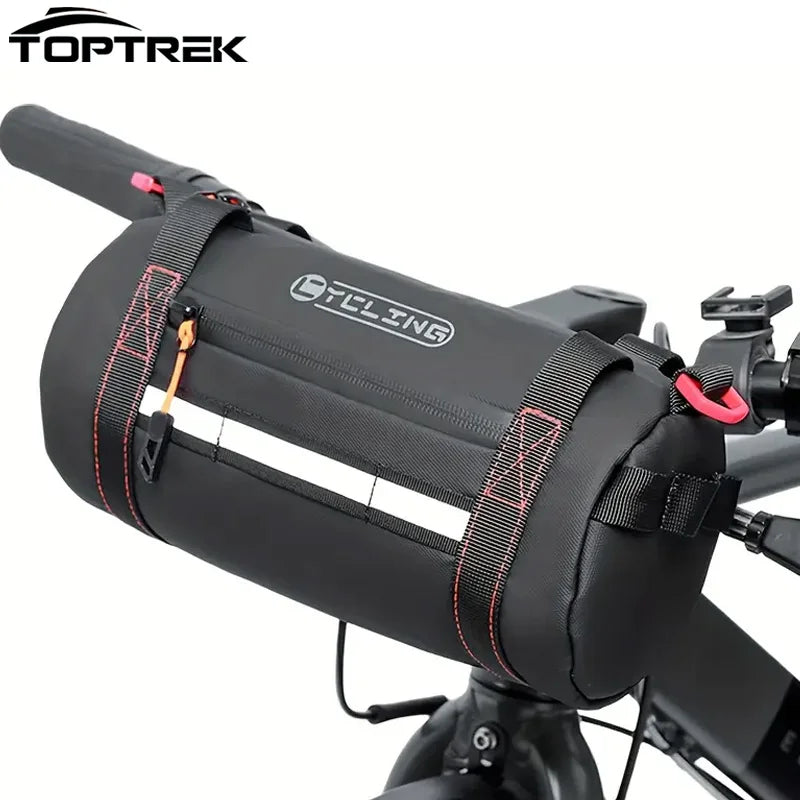 Toptrek Bike Front Bag Waterproof Reflective Bicycle Top Frame Tube Bag MTB Road Cycling Multifunctional Shouder Bag Accessories Zpaxo as picture