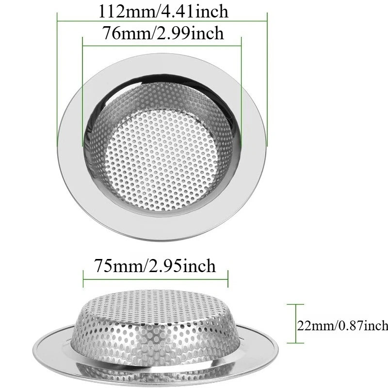 Stainless Steel Sink Strainer – Rust-Proof Drain Basket 1/3/5 Pack