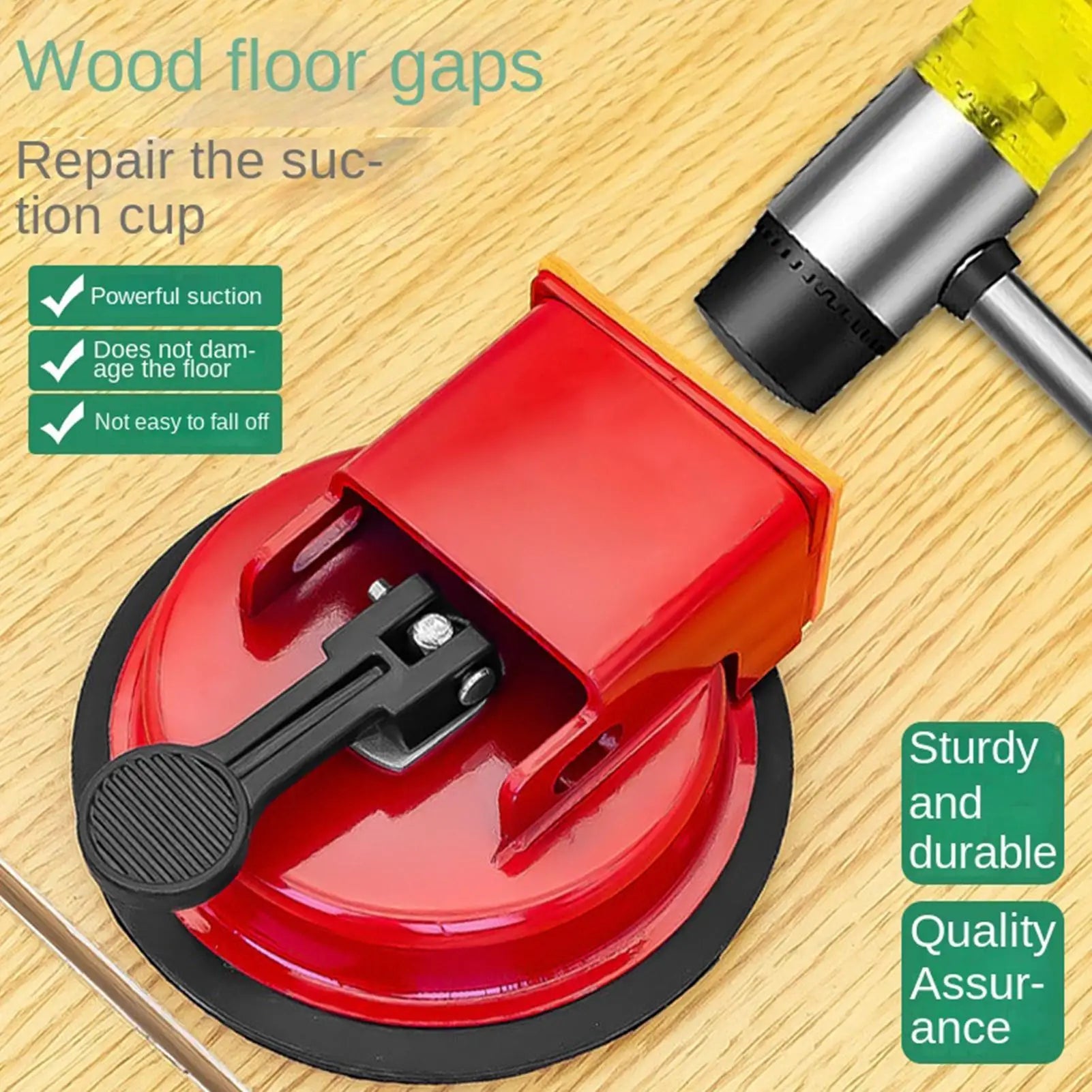 Heavy Duty Floor Suction Cup Laminate Repair Tool Enhanced Vacuum