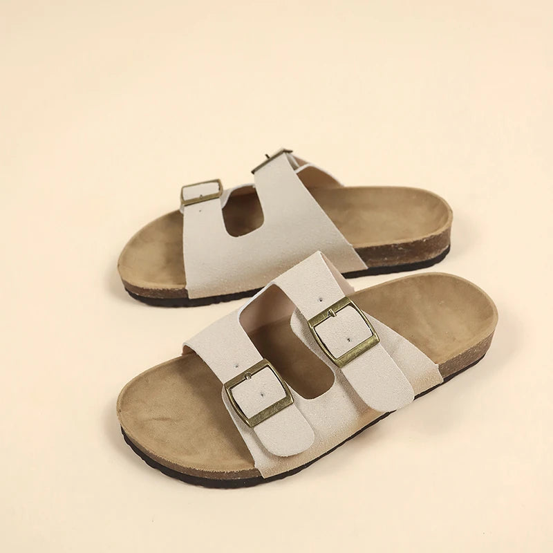 Classic Double Button Sandals Women's Summer Shoes Outdoor