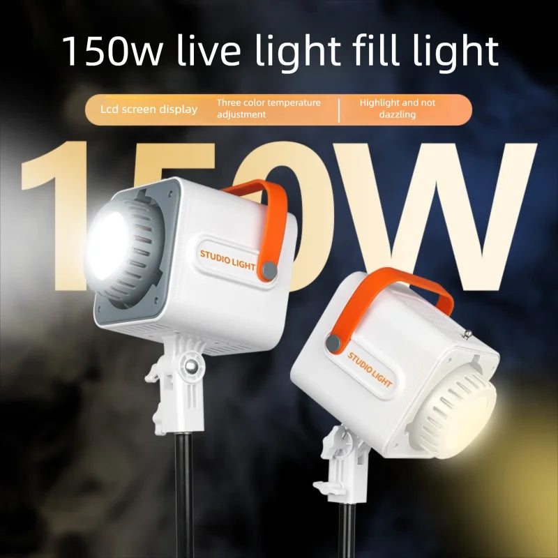 SHINEKNOT 150W 3-Color LED Photography & Streaming Fill Light LED Photography Light Zpaxo