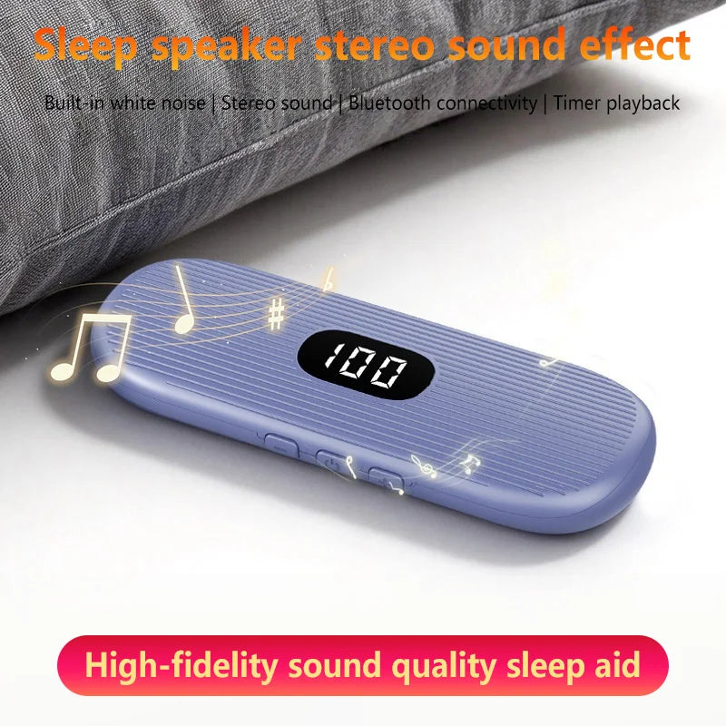 Under Pillow Bone Conduction Bluetooth Speaker White Noise Sleep Aid Soundbar LED Display TF MP3 Music Player Timed Shutdown Zpaxo