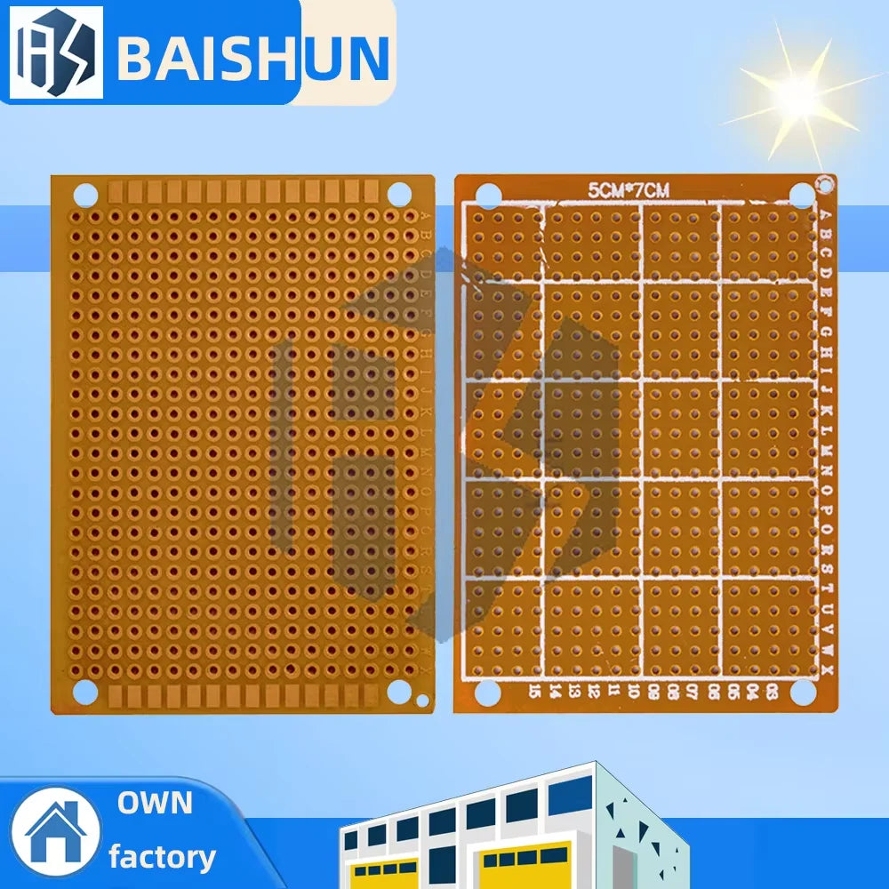 5x7cm Prototype Board Universal Perfboard DIY Electronics Soldering Zpaxo 5X7