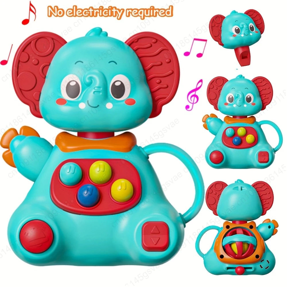 Dutora Baby Rattle Toy – Elephant & Deer ABS Plastic, Ages 0–3 Baby Rattle Toy Zpaxo blue elephant