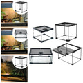 Reptile Enclosure Terrarium Transparent Sturdy Habitat Cage Breeding Zpaxo 20cmx20cmx15cm