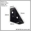 Right Triangle Corner Supports White Black Wooden Furniture Corner Connector Fasteners Suitable For Beds Cabinets Zpaxo BK1