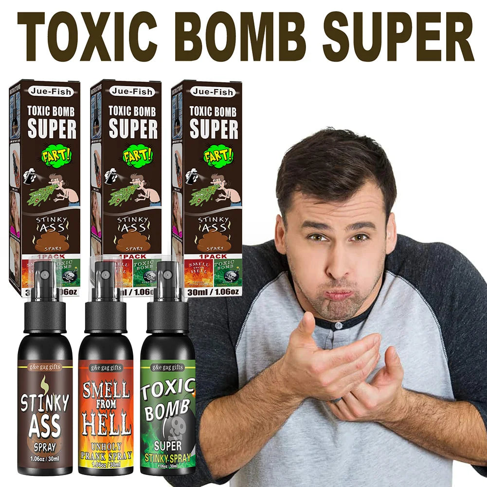 30ml Fart Gag Spray Prank Joke Plastic Stinky Gas Party Supplies Terrible Stinky Fart Spray for Adults Kids Halloween Funny Toys Zpaxo
