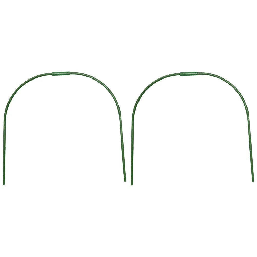 2Pcs Sturdy Garden Hoops for Greenhouse Tunnel Plant Cover Frost Protection Raised Bed Arch Support Rack with Sunshade Net Zpaxo Default Title