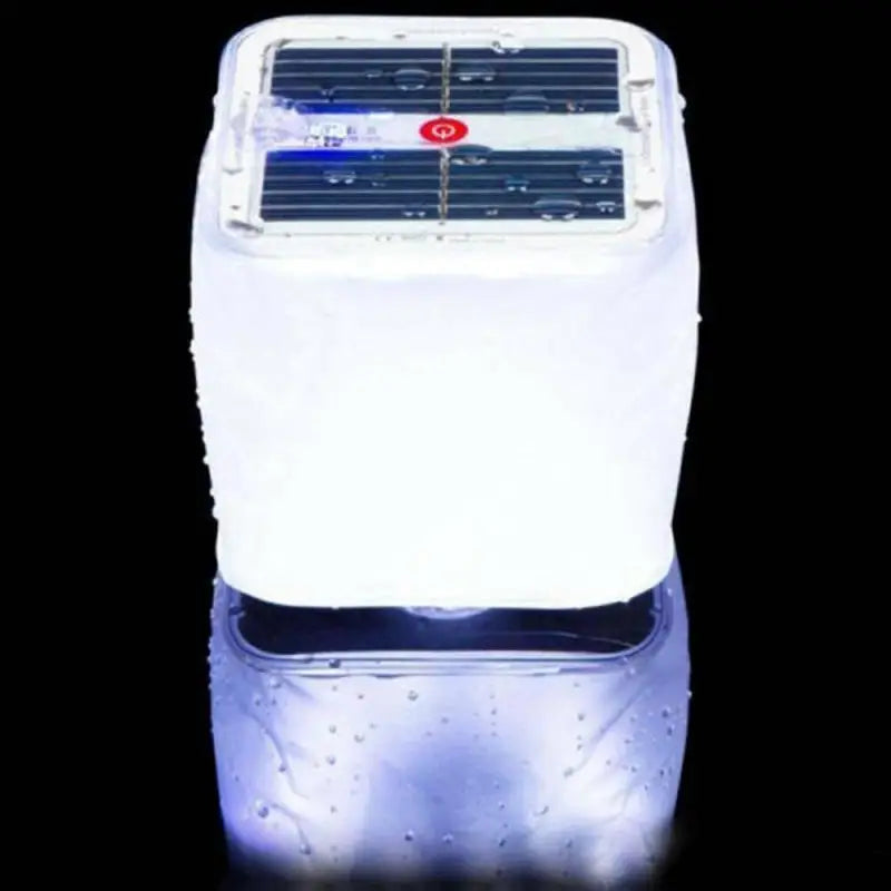 Solar Power Inflatable Camping Lights Outdoor LED Lamp Frosted RGB Zpaxo