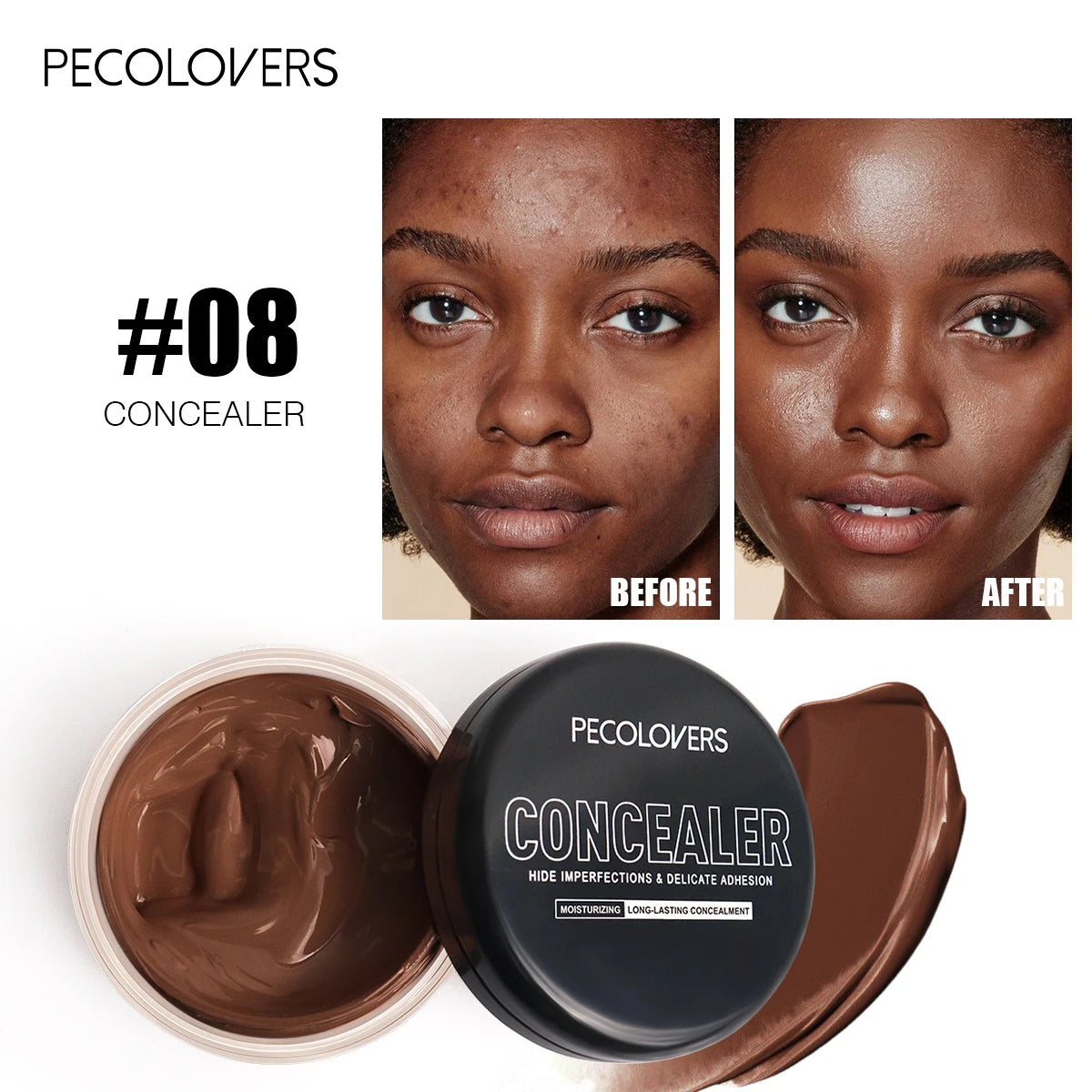 Moisturizing Concealer Cream Full Cover Acne Mark Dark Circles Contour Concealer Makeup Palette Waterproof Lasting Face Makeup Zpaxo 08