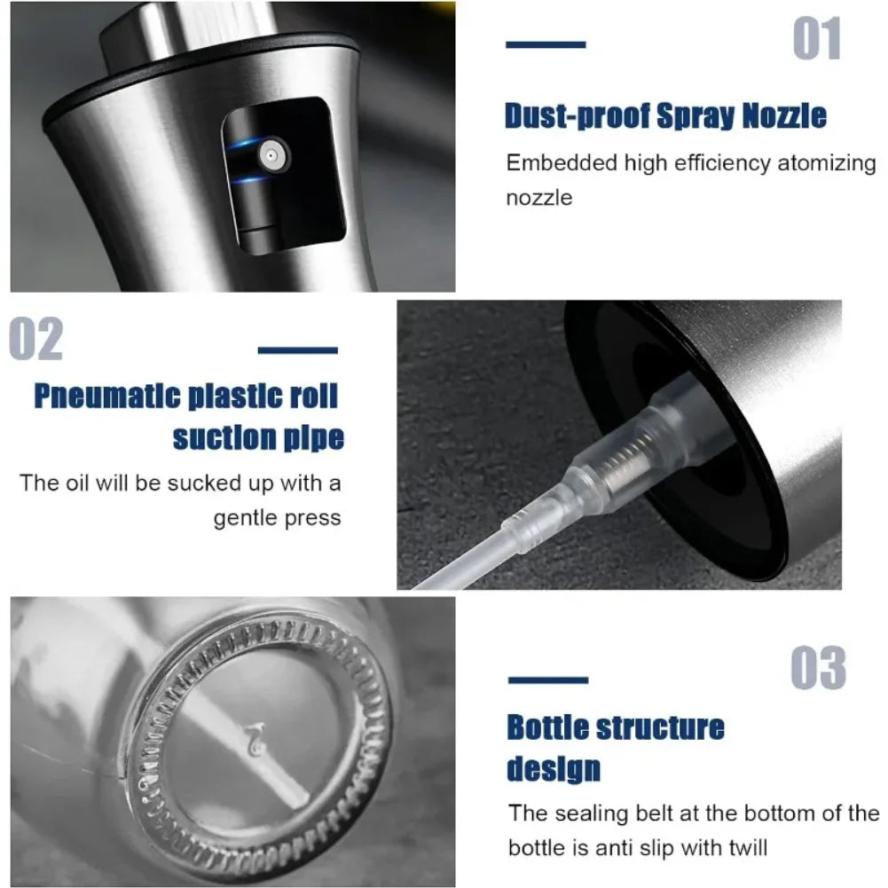 200ml Stainless Steel Oil Sprayer Mister for Cooking | Olive Oil Oil Spray Mister Zpaxo