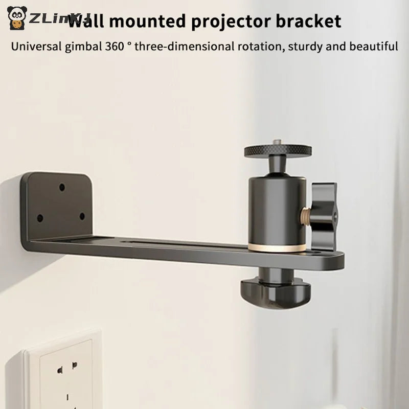 ▶Portable Projector Bracket 360° Rotatable Wall Mount Beamer Holder Universal 1/4 Screw For XGIMI JMGO Dangbei Projector Stand Zpaxo