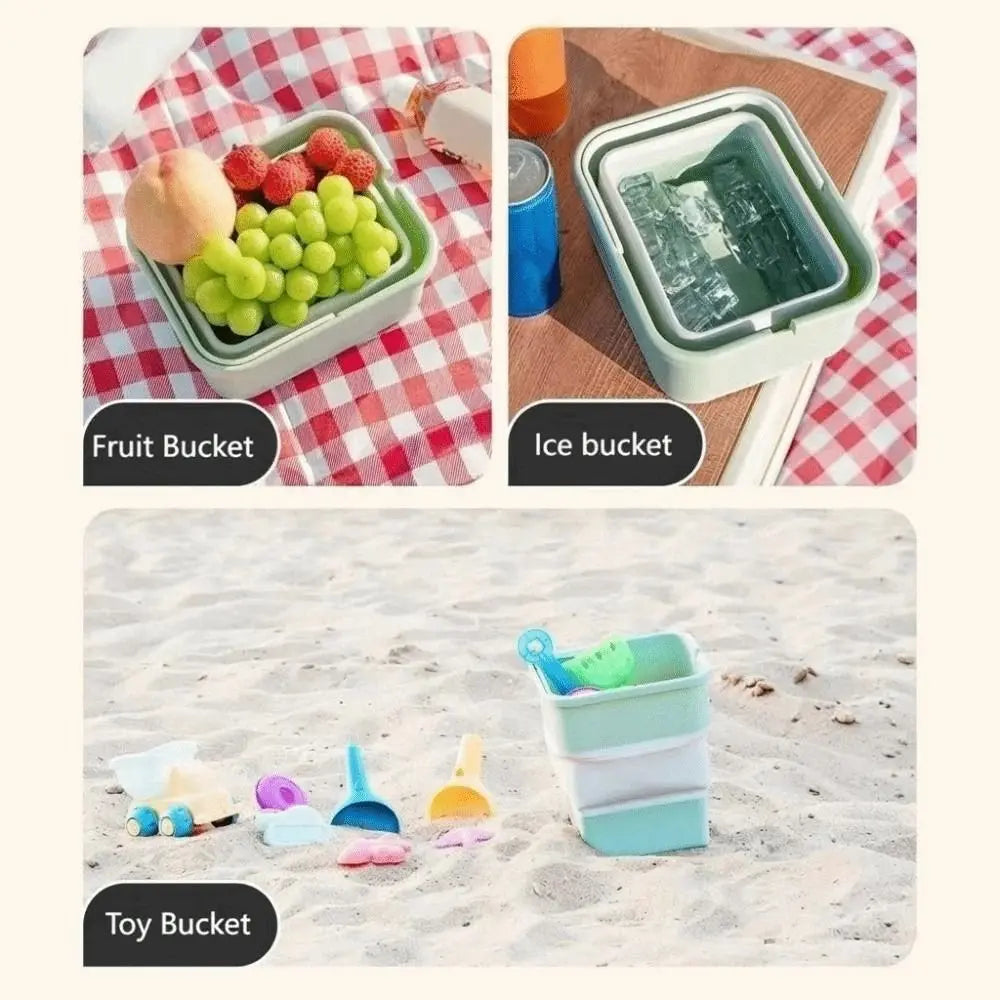 Waterproof Folding Car Trash Bin Multi-function Lid Rubbish Basket Zpaxo