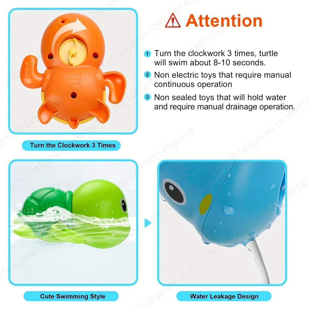 3pcs Baby Bath Toys Spray Water Shower Bathing Toys for Kids Electric Whale Bath Ball Toys Bathtub Toy Zpaxo