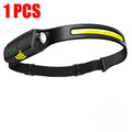 USB Rechargeable XPE+COB LED Sensor Headlamp – 350 Lumens