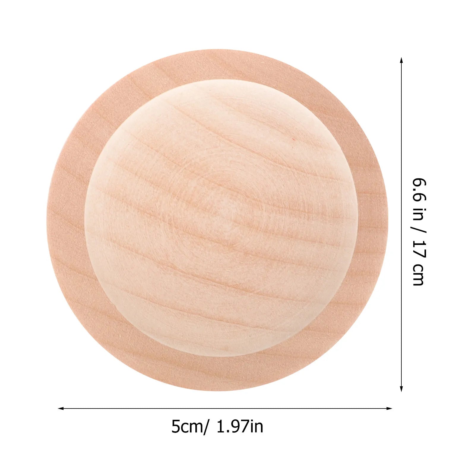 Solid Wood Circular Handle Stamp Reusable Engraving Friendly Vintage